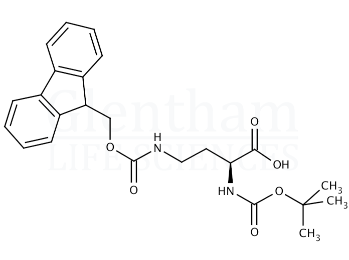 Structure for Boc-Dab(Fmoc)-OH    (117106-21-5)