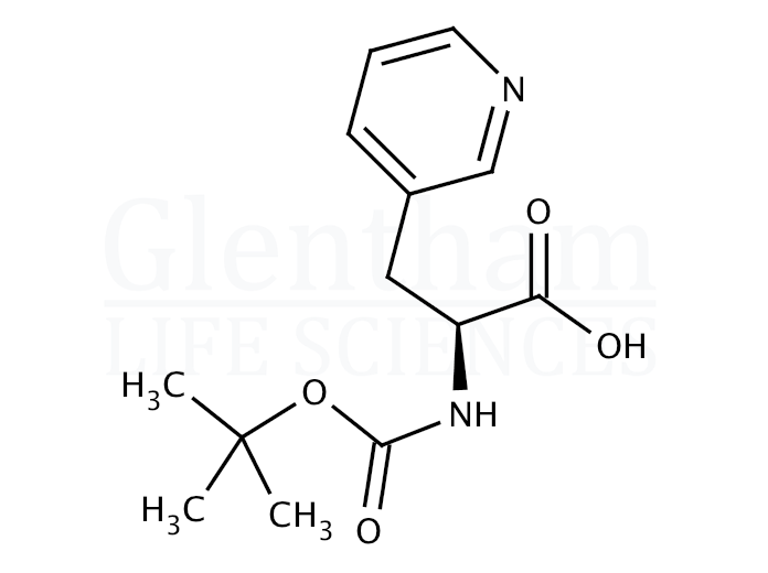 Structure for Boc-3-(3-pyridyl)-Ala-OH    (117142-26-4)