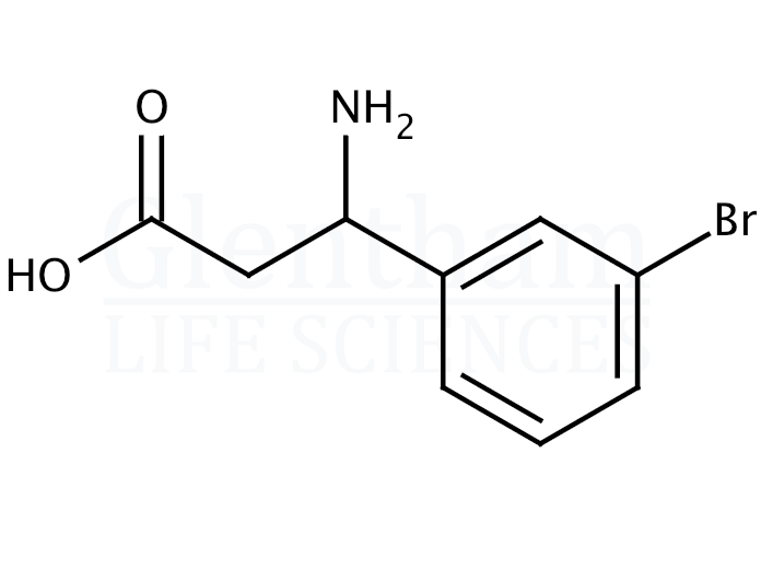 Structure for 3-Amino-3-(3-bromophenyl)propionic acid   (117391-50-1)