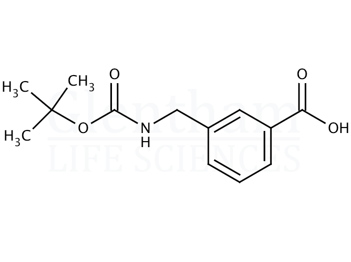 Structure for 3-(Boc-aminomethyl)benzoic acid   (117445-22-4)