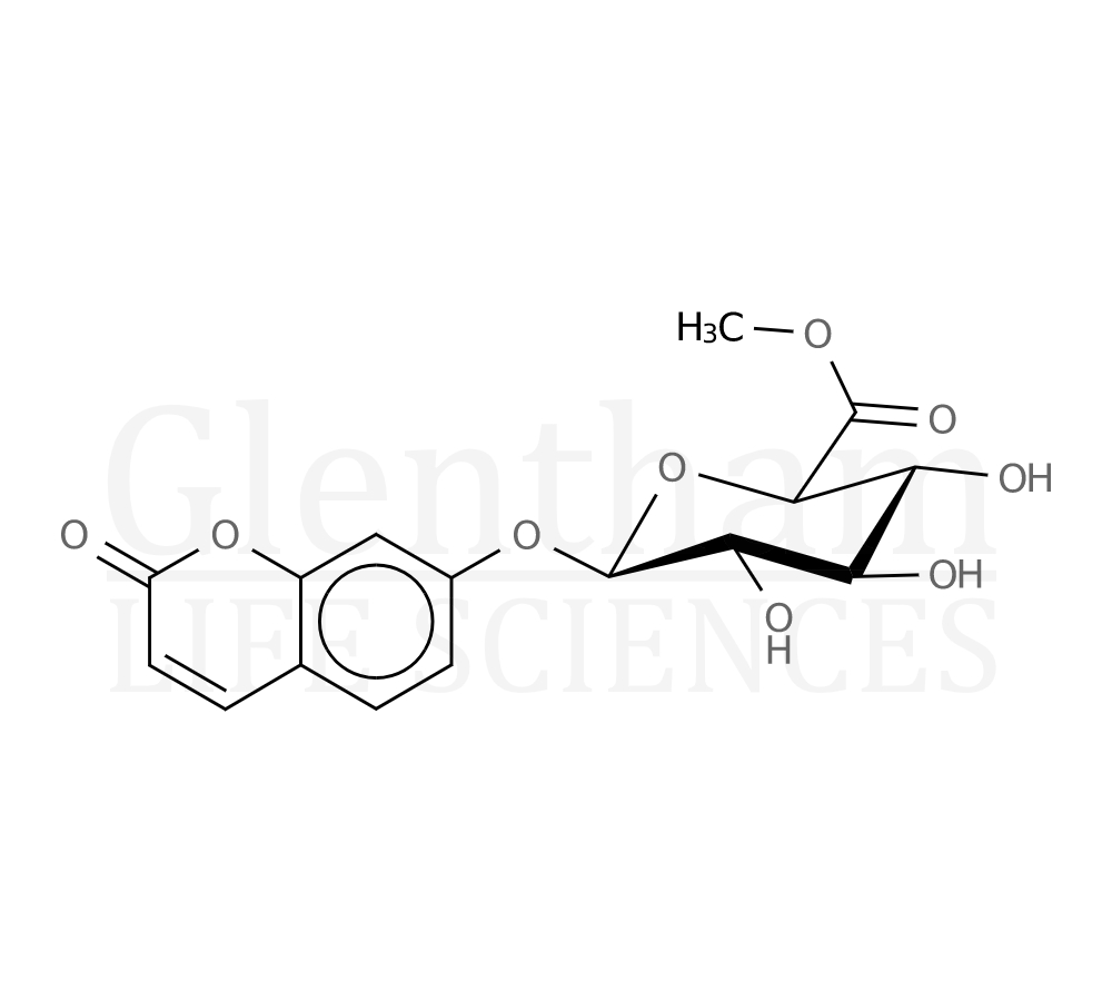 Structure for 7-Hydroxy coumarin b-D-glucuronide methyl ester