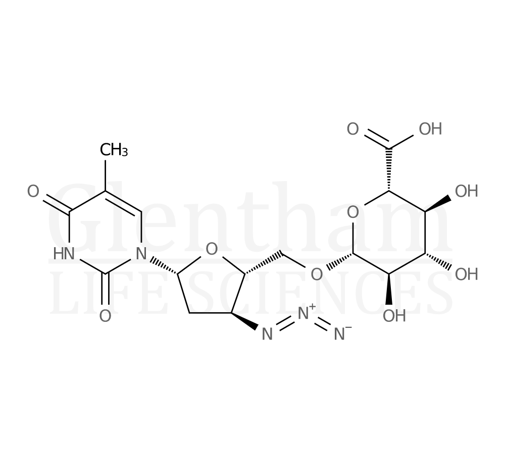 Zidovudine O-β-D-glucuronide Structure