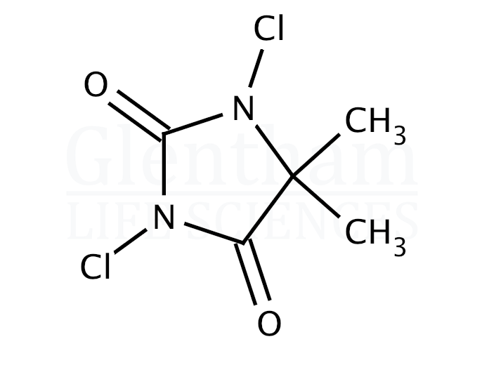 1,3-Dichloro-5,5-dimethylhydantoin (DCDMH) Structure