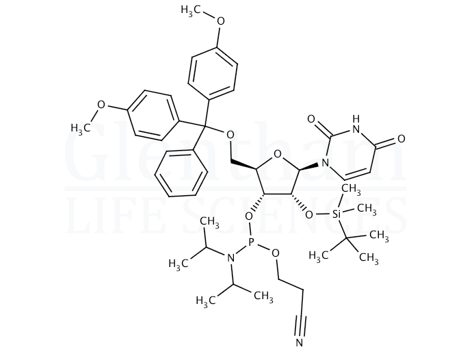 Strcuture for 2''-O-tert-Butyldimethylsilyl-5''-O-DMT-uridine 3''-CE phosphoramidite