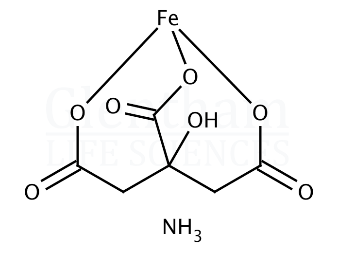 Structure for Ammonium iron(III) citrate (Red) (1185-57-5)