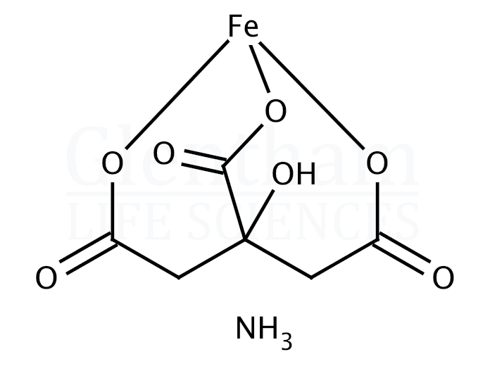 Ammonium iron(lll) citrate (Green); Iron content 14 - 16 % Structure