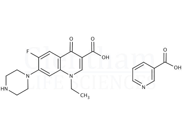 Structure for Norfloxacin nicotinate (118803-81-9)