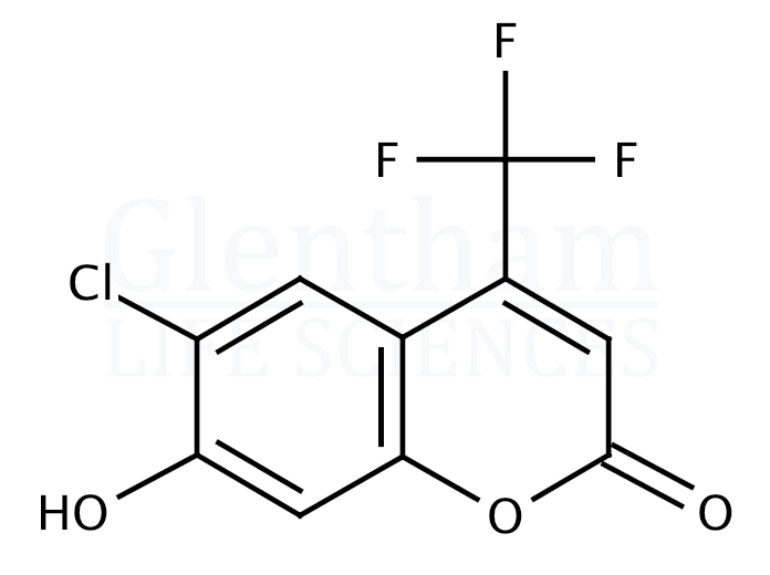 6-Chloro-7-hydroxy-4-(trifluoromethyl)coumarin Structure
