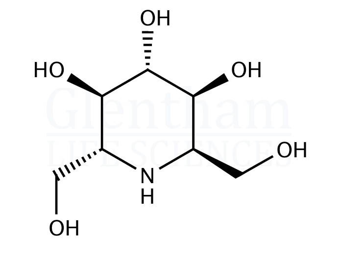 Structure for  a-Homonojirimycin  (119557-99-2)