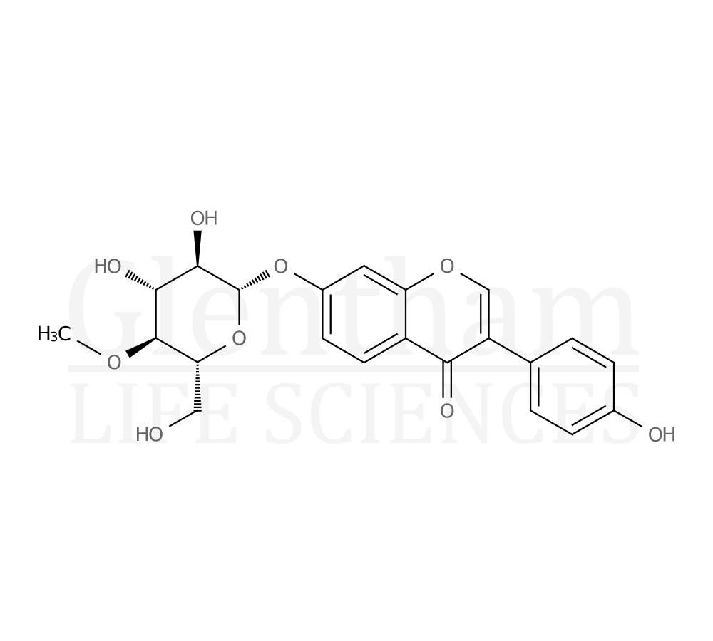 Daidzein 7-O-beta-D-glucoside 4''''-O-methylate Structure