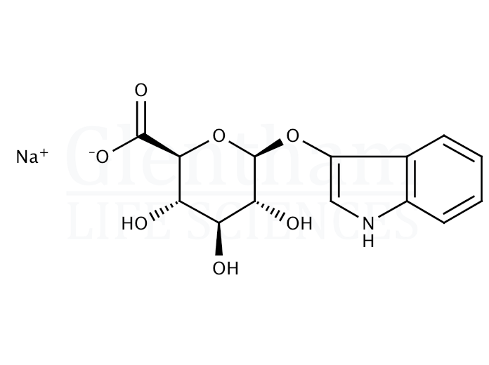 3-Indolyl b-D-glucuronide sodium salt Structure