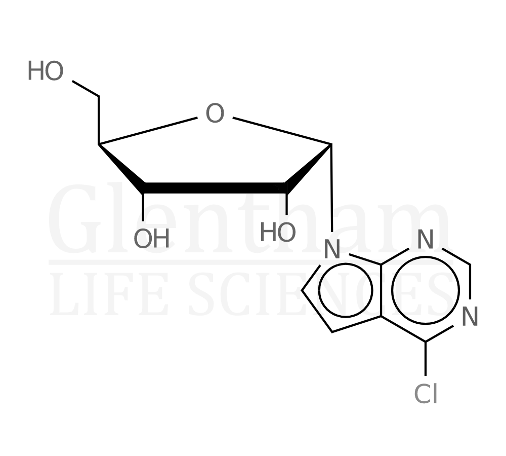 6-Chloro-7-deazapurine-a-D-riboside Structure