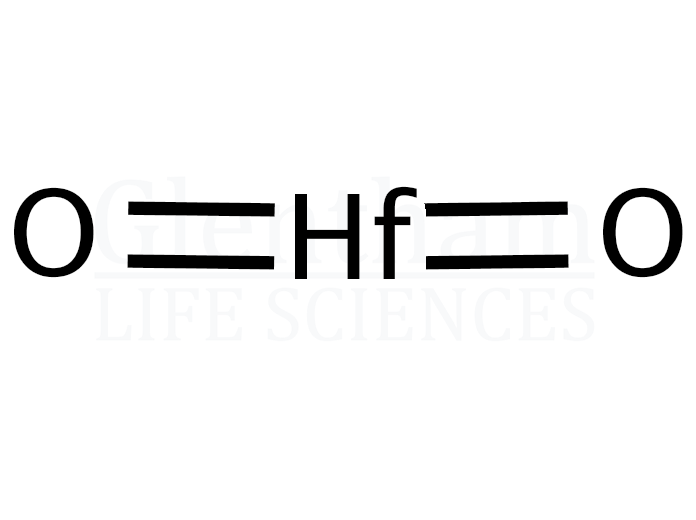 Hafnium oxide, 99+% (contains max. 4.5% Zr) Structure