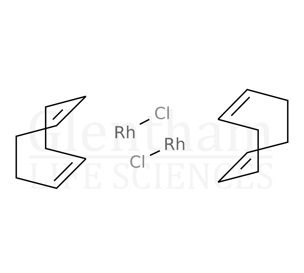 Structure for Chloro(1,5-cyclooctadiene)rhodium(I) dimer, 99.95% (metals basis)