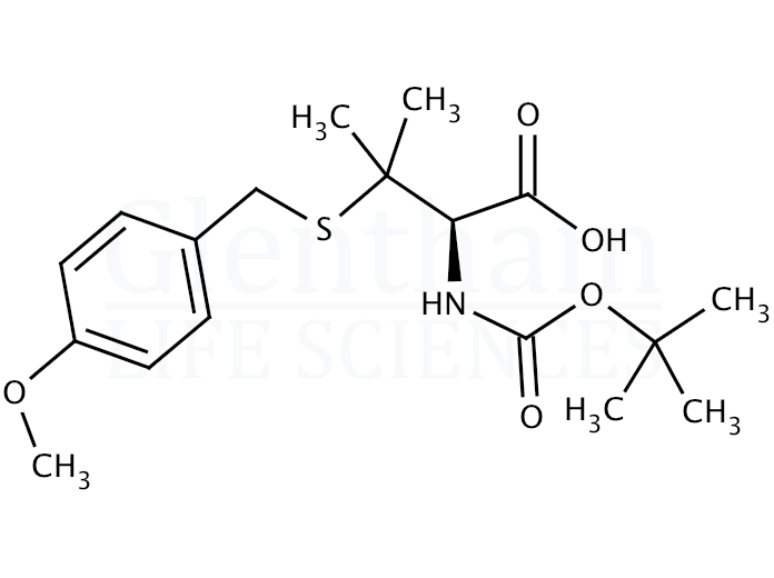 Structure for Boc-Pen(Mob)-OH    (120944-75-4)