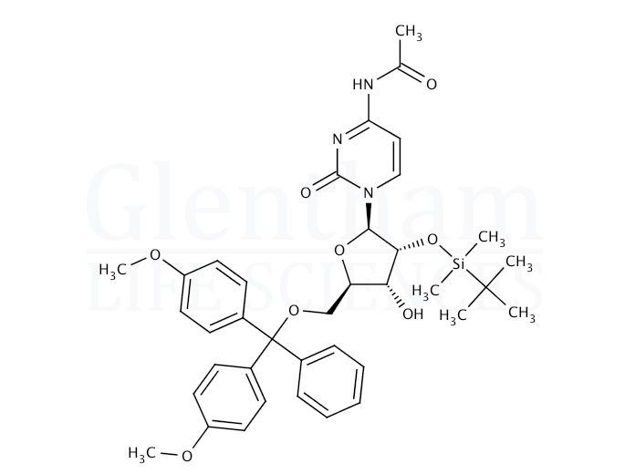 N4-Acetyl-2''-O-tert-butyldimethylsilyl-5''-O-DMT-cytidine Structure
