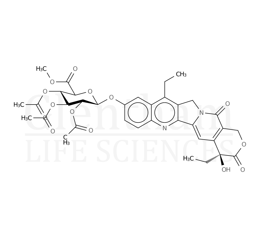 SN-38 tri-O-acetyl-b-D-glucuronic acid methyl ester Structure