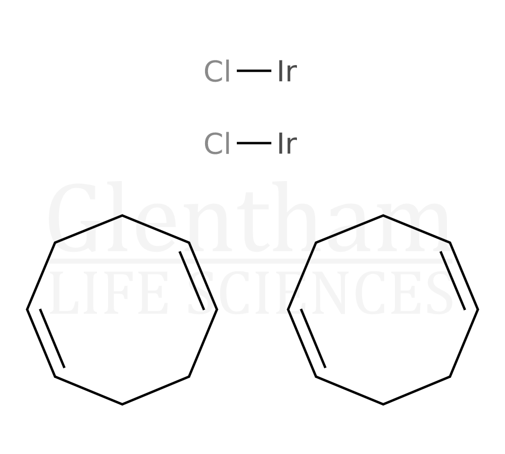 Structure for Di-µ-chloro bis[cycloocta-1,5-dienyl]iridium(I); 99.95% (metals basis)