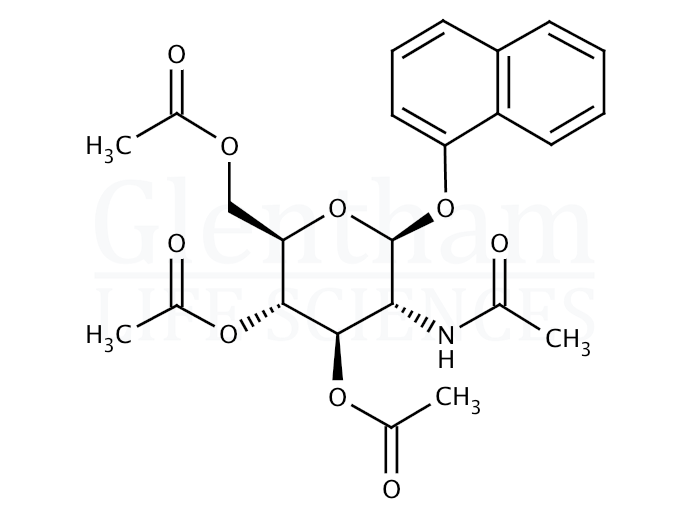 1-Naphthyl 2-acetamido-3,4,6-tri-O-acetyl-2-deoxy-b-D-glucopyranoside Structure