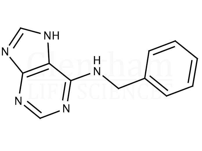 Structure for 6-Benzylaminopurine (1214-39-7)