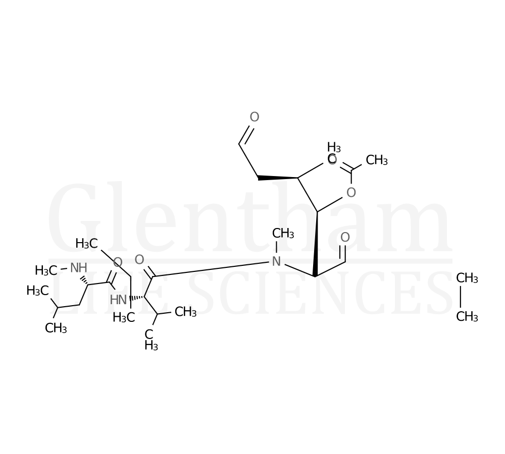 Structure for 6-[(3R,4R)-3-(Acetyloxy)-N,4-dimethyl-6-oxo-L-norleucine] cyclosporin A