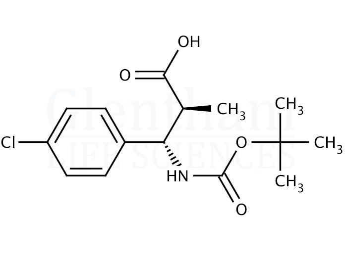 Structure for (2S, 3S)-3-(Boc-amino)-2-methyl-3-(4-chlorophenyl)propionic acid