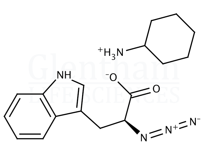 Structure for (S)-2 Azido-3-(3-indolyl)propionic acid cyclohexylammonium salt (1217481-78-1)