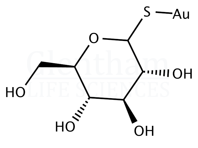 Aurothioglucose hydrate Structure