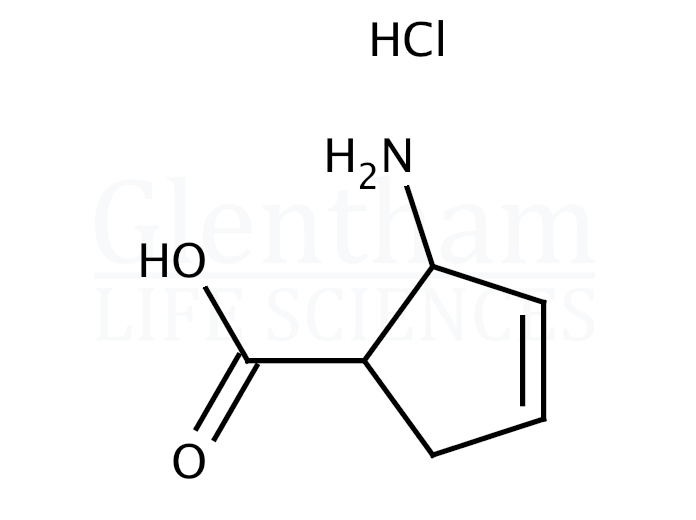 cis-2- Amino-3-cyclopentene-1-carboxylic acid hydrochloride Structure