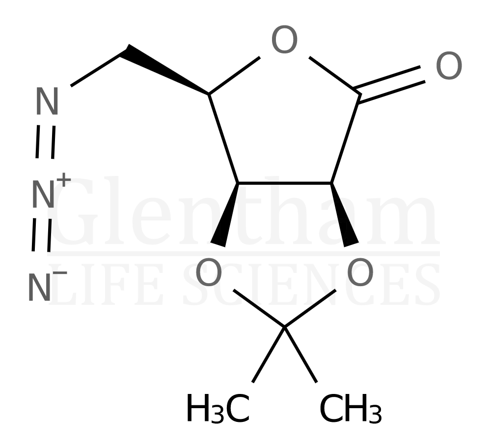Structure for 5-Azido-5-deoxy-2,3-O-isopropylidene-D-lyxono-1,4-lactone