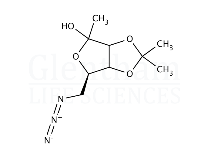 6-Azido-1,6-dideoxy-3,4-O-isopropylidene-D-lyxo-2-hexulofuranose Structure