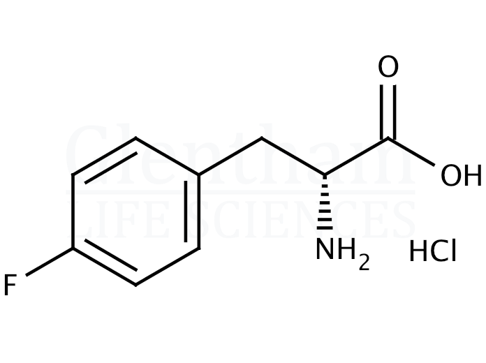 Structure for 4-Fluoro-D-phenylalanine hydrochloride (122839-52-5)