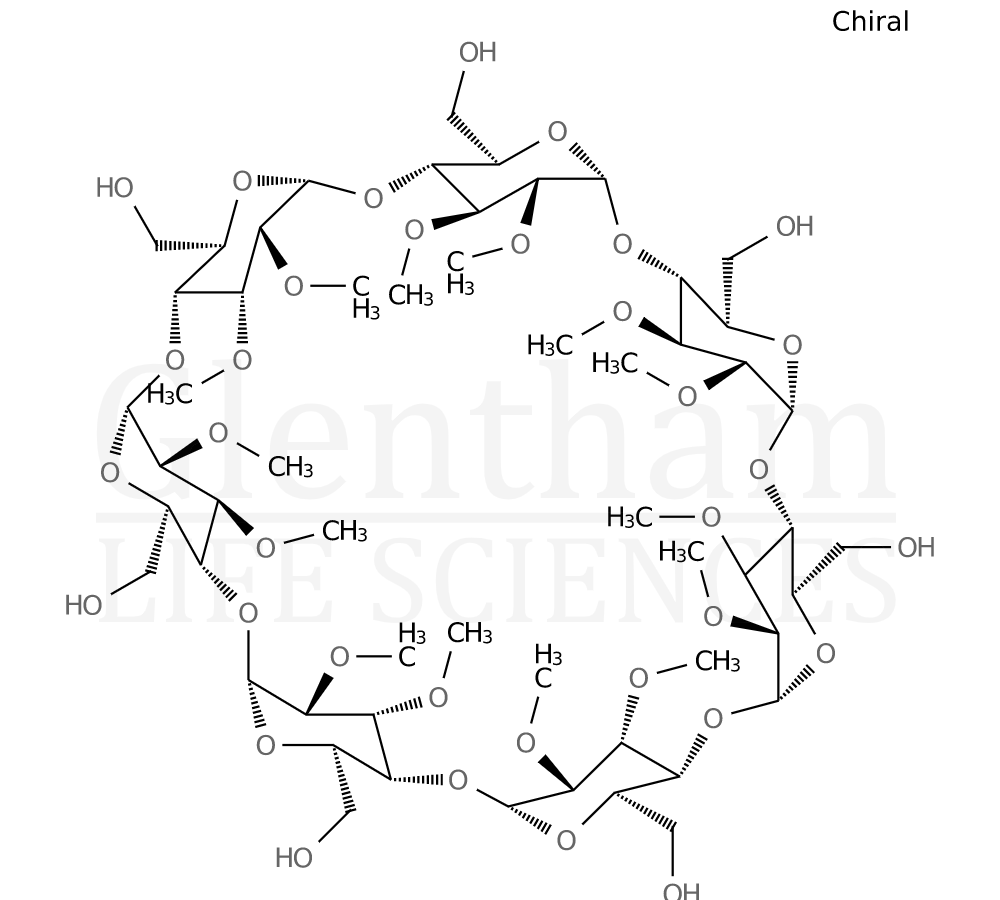 Heptakis(2,3-dimethyl)-b-cyclodextrin Structure