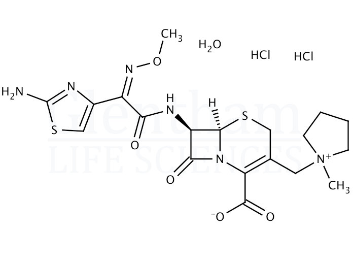 Cefepime dihydrochloride hydrate Structure