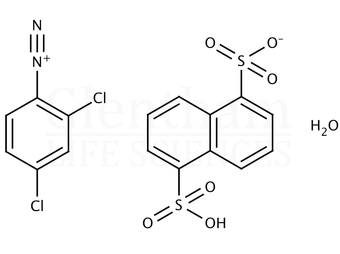 2,4-Dichlorobenzenediazonium 1,5-naphthalenedisulfonate hydrate Structure
