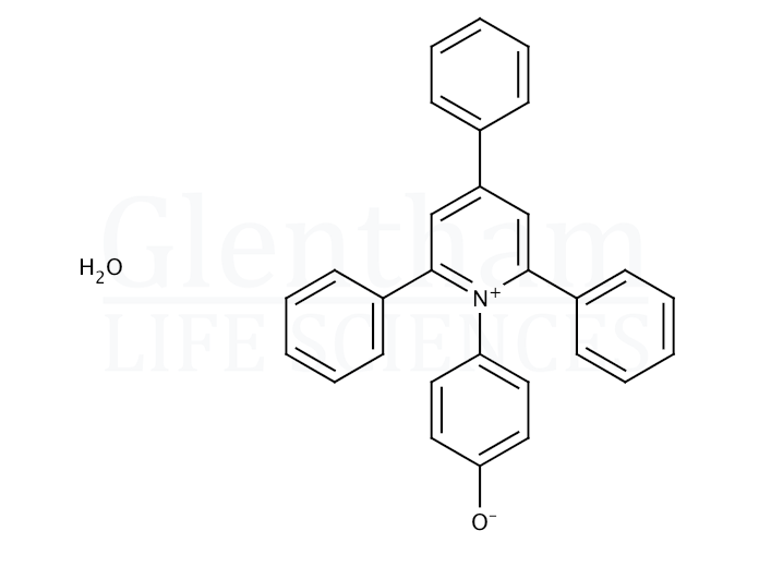 Structure for 1-(4-Hydroxyphenyl)-2,4,6-triphenylpyridinium hydroxide inner salt hydrate