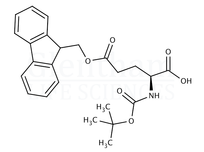 Structure for Boc-Glu(Ofm)-OH (123417-18-5)