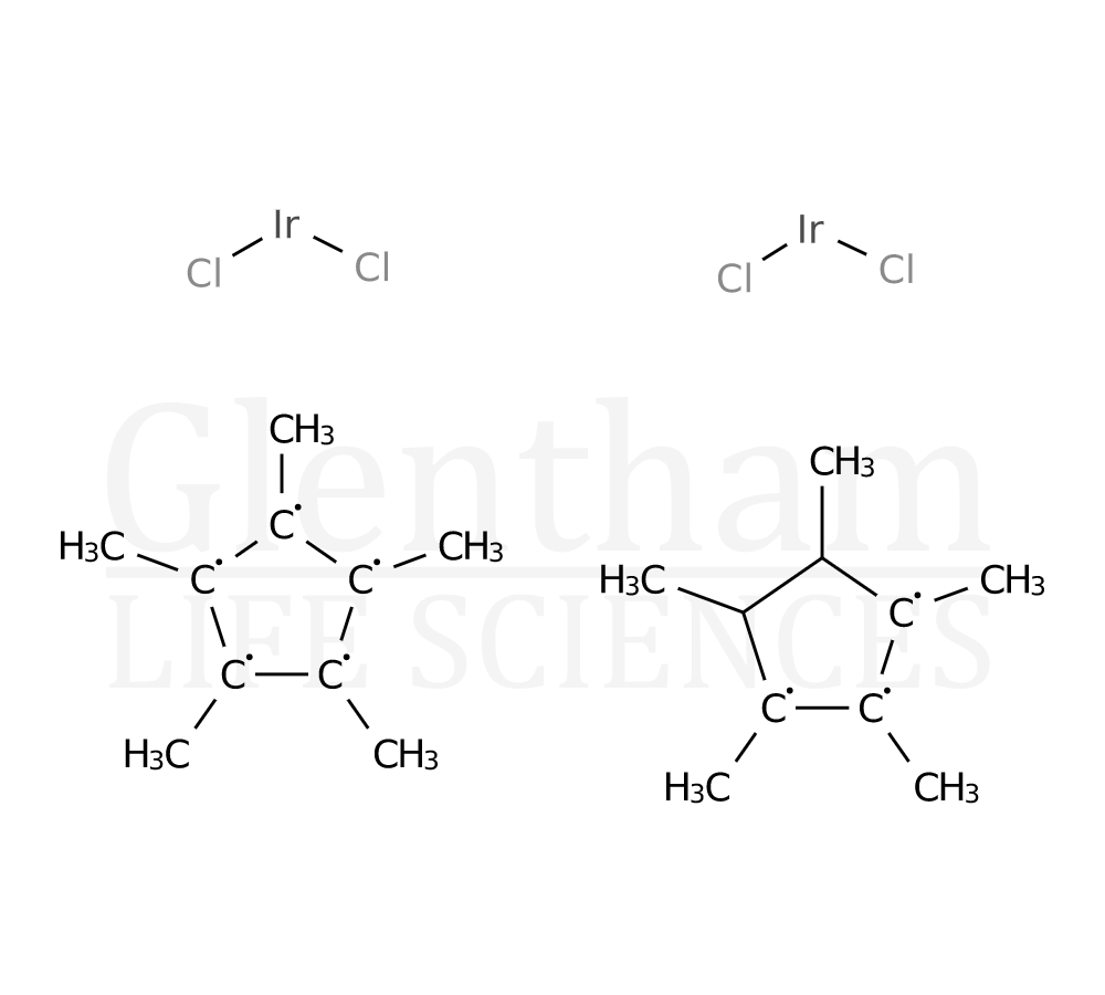 Pentamethylcyclopentadienyliridium(III) chloride, dimer Structure