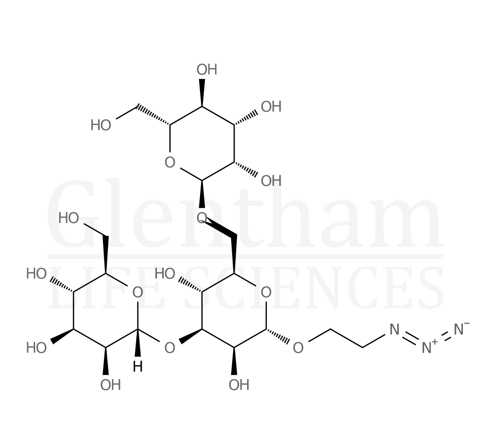 Structure for  2-Azidoethyl 3,6-di-O-(α-D-mannopyranosyl)-α-D-mannopyranoside  (1238337-27-3)