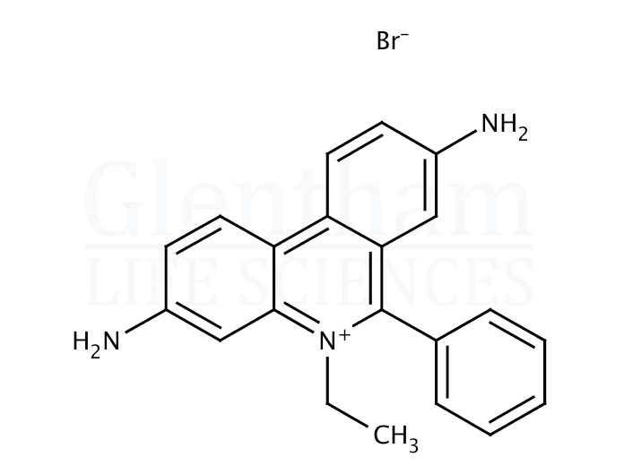 Structure for Ethidium bromide, 10mg/ml in water