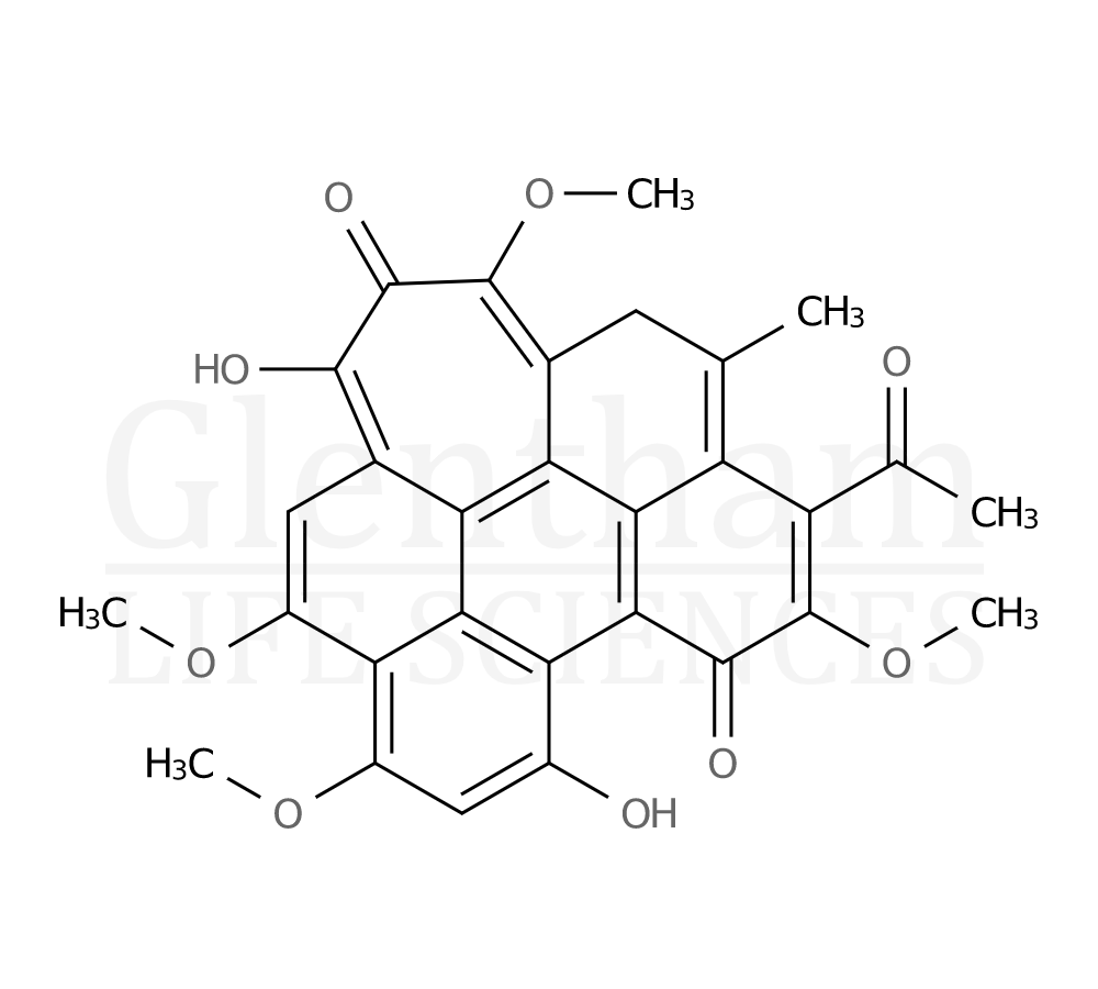 Structure for  Hypocrellin B  (123940-54-5)