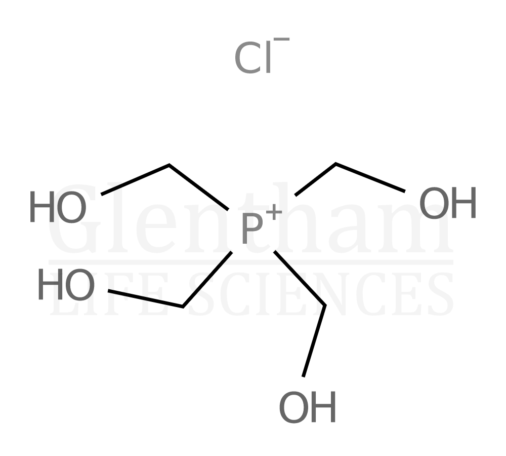 Tetrakis(hydroxymethyl)phosphonium chloride, 80% solution in water Structure