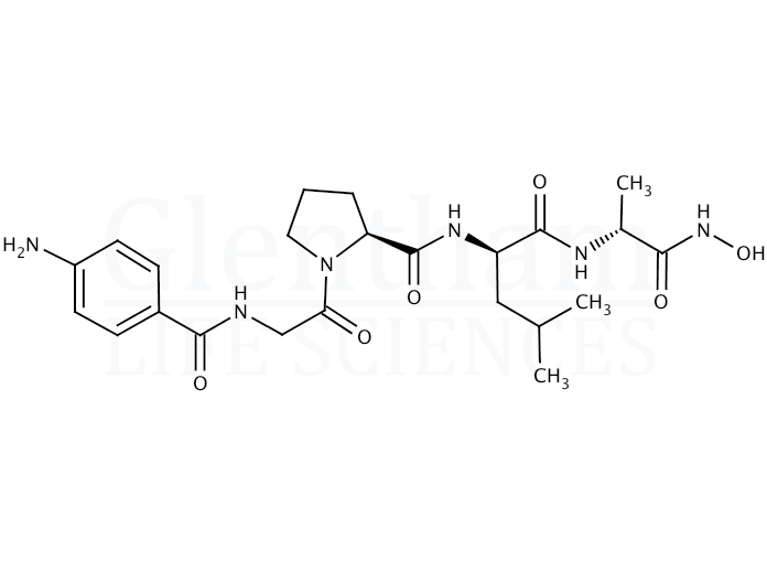 4-Aminobenzoyl-Gly-Pro-D-Leu-D-Ala hydroxamic acid Structure