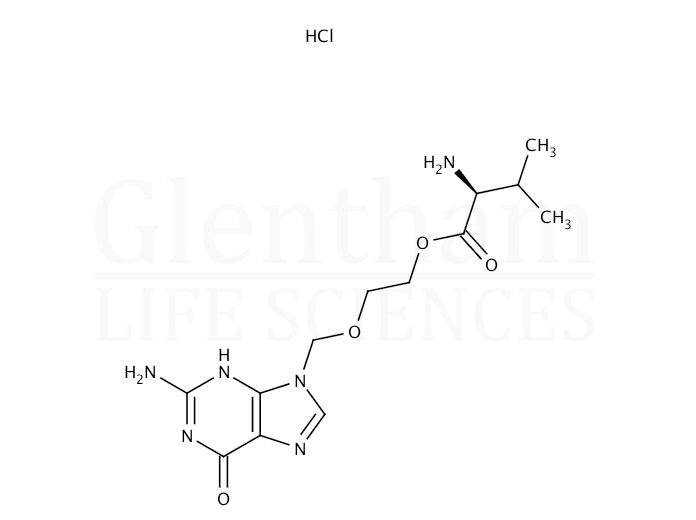Structure for Valaciclovir hydrochloride (124832-27-5)