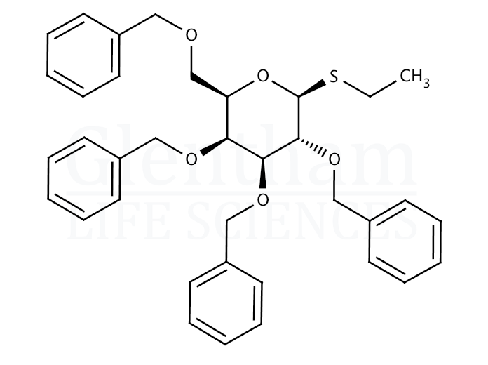 Structure for Ethyl 2,3,4,6-tetra-O-benzyl-b-D-thiogalactopyranoside