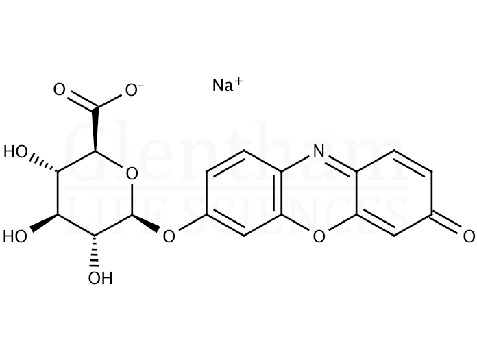 Structure for Resorufin b-D-glucuronide sodium salt