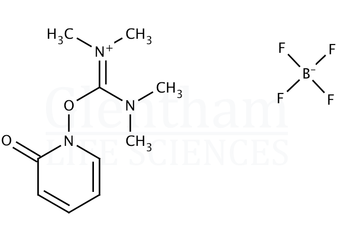Structure for O-(1,2-Dihydro-2-oxo-1-pyridyl)-N,N,N'',N''-tetramethyluronium tetrafluoroborate (TPTU)