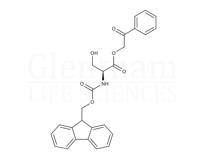 N-(9-Fluorenylmethoxycarbonyl)-L-serine phenacyl ester Structure