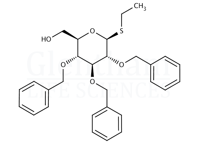 Structure for Ethyl 2,3,4-tri-O-benzyl-b-D-thioglucopyranoside