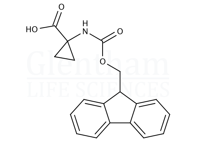 Structure for 1-(Fmoc-amino)cyclopropanecarboxylic acid   (126705-22-4)
